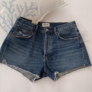 AGOLDE Parker Cut Off Denim Shorts  Size 28 NWT